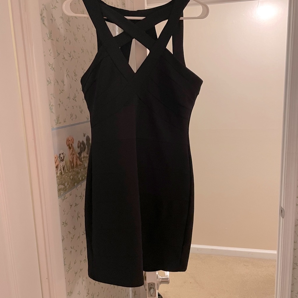 Ruby Rox cross black dress